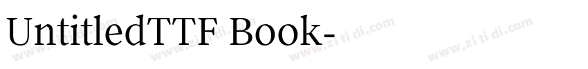 UntitledTTF Book字体转换